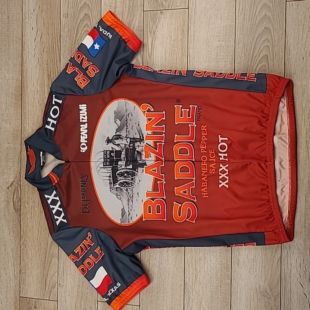 PEARL IZUMI Blazin’ Saddle Habanero Hot Sauce Texas Mens Cycling Jersey‎ Sz M
